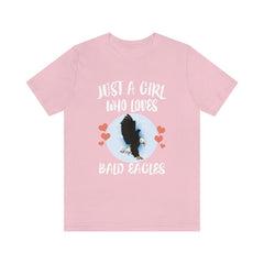 Just A Girl Who Loves Bald Eagles Bird Shirt - Bald Eagle print design