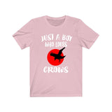 Just A Boy Who Loves Crows Birds Shirt, Crow Lover Shirt, Birding Shirt, Crow Gift, Animal Adult Kids T-Shirt Image 4