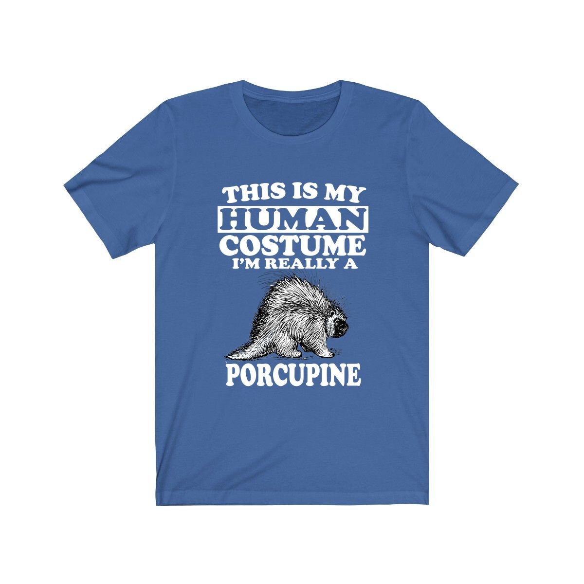 This is my human costume I am really a porcupine spiky rodent tee