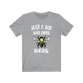 Just A Boy Who Loves Bees Shirt, Bee Lover Shirt, Bee Shirt, Bee Gift, Animal Adult Kids T-Shirt Image 1