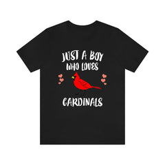 Just A Boy Who Loves Cardinals Birds Shirt - Cardinal print design