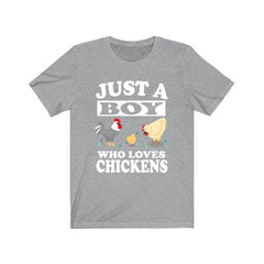 Just A Boy Who Loves Chickens Shirt - chicken print design