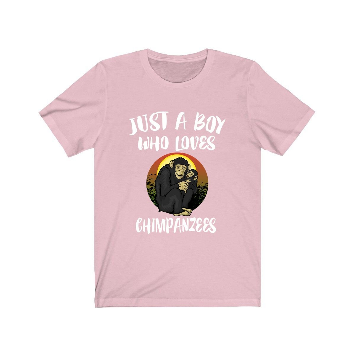 Just A Boy Who Loves Chimpanzees Shirt - chimpanzee print design
