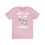 Just A Boy Who Loves Coyotes Shirt, Coyote Lover Shirt, Coyote Shirt, Coyote Lover Gift, Animal Adult Kids T-Shirt Image 4