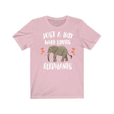 Just A Boy Who Loves Elephants Shirt, Elephant Lover Shirt, Elephant Shirt, Elephant Lover Gift, Animal Adult Kids T-Shirt Image 4