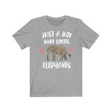 Just A Boy Who Loves Elephants Shirt, Elephant Lover Shirt, Elephant Shirt, Elephant Lover Gift, Animal Adult Kids T-Shirt Image 3
