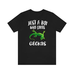 Just A Boy Who Loves Geckos Lizards Shirt - gecko print design