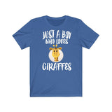 Just A Boy Who Loves Giraffes Shirt, Giraffe Lover Shirt, Giraffe Shirt, Giraffe Lover Gift, Animal Adult Kids T-Shirt Image 2