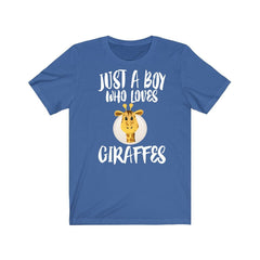 Just A Boy Who Loves Giraffes Shirt - giraffe print design