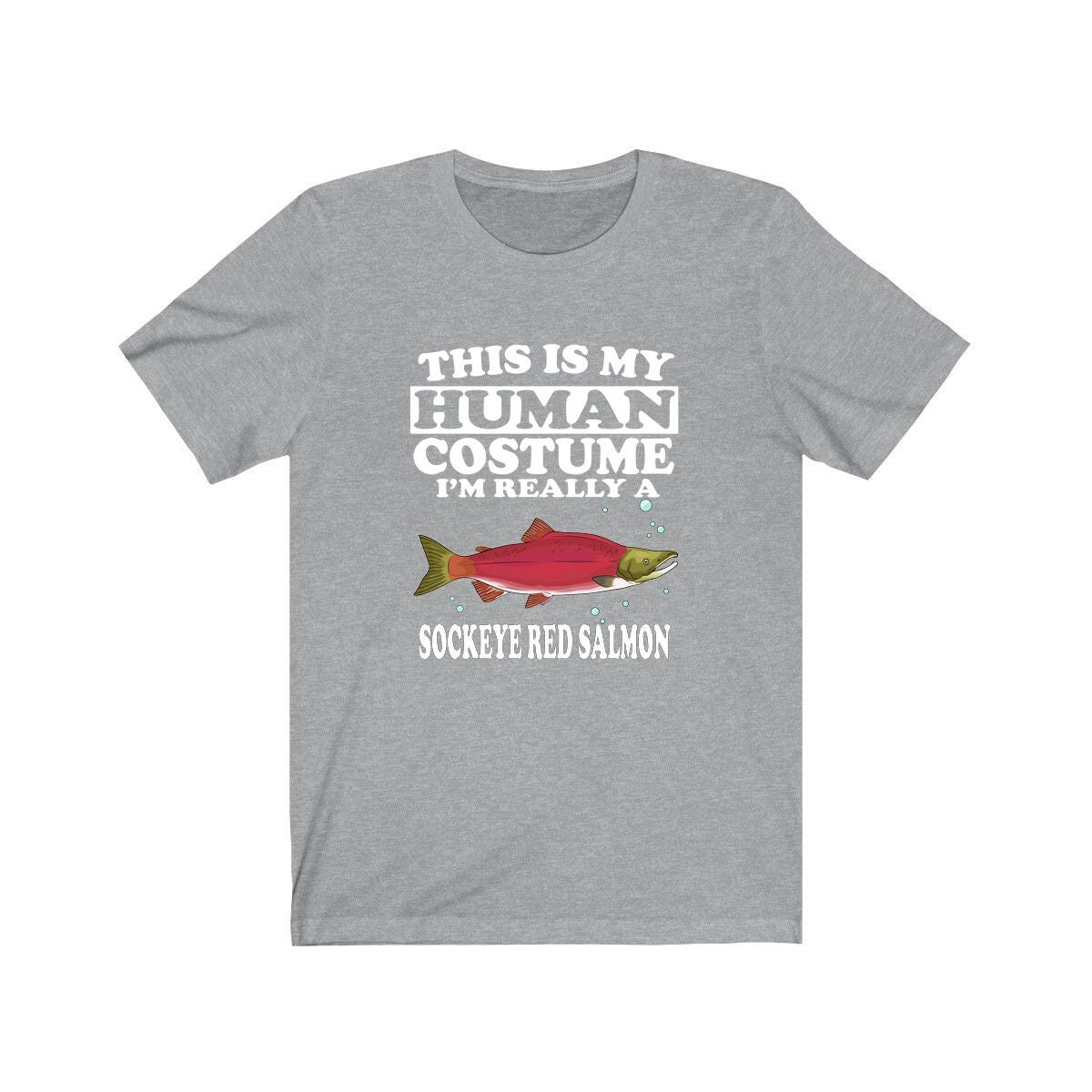 Red Salmon Human Costume Shirt - red salmon print design