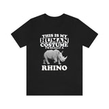 This Is My Human Costume I'm Really A Rhino Shirt, Rhino Lover Shirt, Rhino Shirt, Rhino Funny Gift, Adult Kids Shirt Image 1