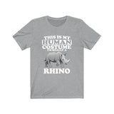 This Is My Human Costume I'm Really A Rhino Shirt, Rhino Lover Shirt, Rhino Shirt, Rhino Funny Gift, Adult Kids Shirt Image 3