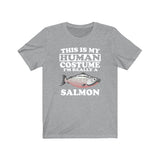 This Is My Human Costume I'm Really A Salmon Fish Shirt, Salmon Lover Shirt, Salmon Shirt, Fish Funny Gift, Adult Kids Shirt Image 3