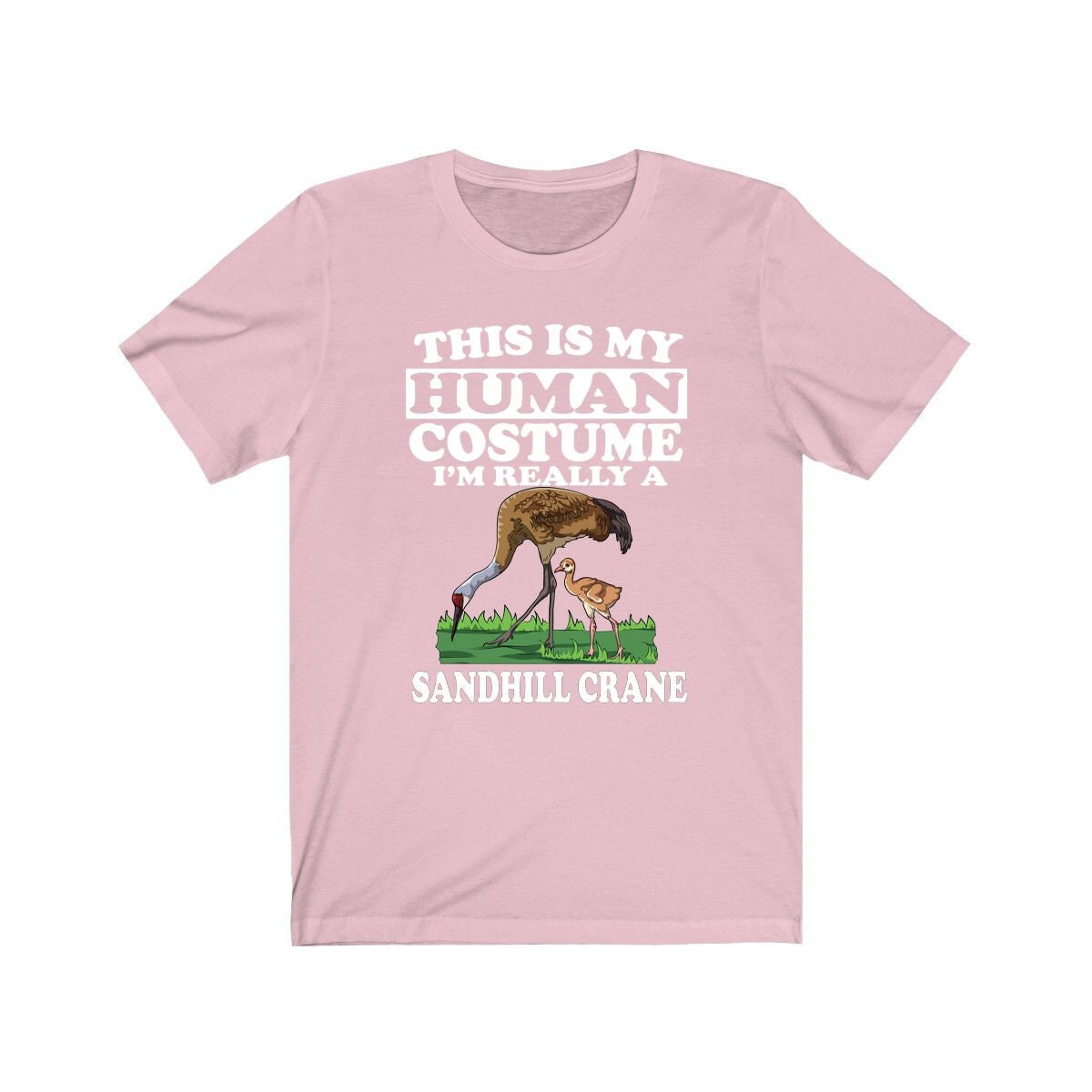 This is my human costume sandhill crane funny wetland bird tee