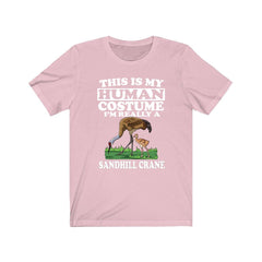 This is my human costume sandhill crane funny wetland bird tee