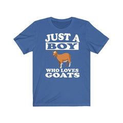 Just A Boy Who Loves Goats Shirt - goat print design