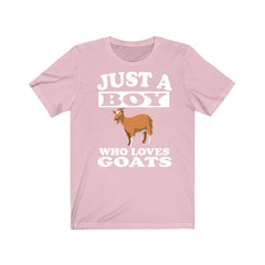 Just A Boy Who Loves Goats Shirt - goat print design