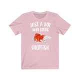 Just A Boy Who Loves Goldfish Fish Shirt, Goldfish Lover Shirt, Goldfish Shirt, Goldfish Lover Gift, Animal Adult Kids T-Shirt Image 4