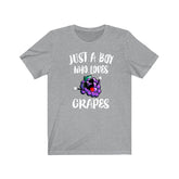 Just A Boy Who Loves Grapes Fruit Shirt, Grapes Lover Shirt, Grapes Shirt, Grapes Lover Gift, Animal Adult Kids T-Shirt Image 1