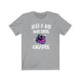 Just A Boy Who Loves Grapes Fruit Shirt, Grapes Lover Shirt, Grapes Shirt, Grapes Lover Gift, Animal Adult Kids T-Shirt Image 1