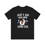 Just A Boy Who Loves Guinea Pigs Shirt, Guinea Pig Lover Shirt, Guinea Pig Shirt, Guinea Pig Lover Gift, Animal Adult Kids T-Shirt Image 1