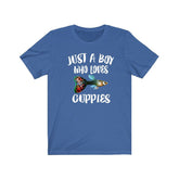 Just A Boy Who Loves Guppies Fish Shirt, Guppy Lover Shirt, Guppy Shirt, Guppy Lover Gift, Animal Adult Kids T-Shirt Image 1