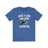 Just A Boy Who Loves Guppies Fish Shirt, Guppy Lover Shirt, Guppy Shirt, Guppy Lover Gift, Animal Adult Kids T-Shirt Image 1