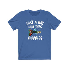 Just A Boy Who Loves Guppies Fish Shirt - guppy print design