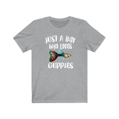 Just A Boy Who Loves Guppies Fish Shirt - guppy print design