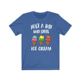 Just A Boy Who Loves Ice Cream Shirt, Ice Cream Lover Shirt, Ice Cream Shirt, Ice Cream Lover Gift, Animal Adult Kids T-Shirt Image 1