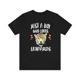 Just A Boy Who Loves Leopards Shirt, Leopard Lover Shirt, Leopard Shirt, Leopard Lover Gift, Animal Adult Kids T-Shirt Image 1