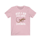 Just A Boy Who Loves Lizards Shirt, Lizard Lover Shirt, Lizard Shirt, Lizard Lover Gift, Animal Adult Kids T-Shirt Image 4