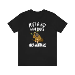 Just a boy who loves orangutans Borneo Sumatra great ape conservation tee
