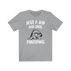 Porcupine Lover T-Shirt for Boys - porcupine print design