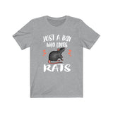 Just A Boy Who Loves Rats Shirt, Rat Lover Shirt, Rat Shirt, Rat Lover Gift, Animal Adult Kids Image 3