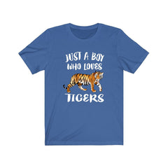 Just A Boy Who Loves Tigers Shirt - tiger print design