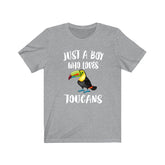 Just A Boy Who Loves Toucans Birds Shirt, Toucan Lover Shirt, Birding Shirt, Toucan Lover Gift, Animal Adult Kids T-Shirt Image 1
