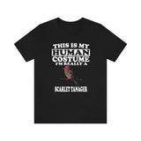 This Is My Human Costume I'm Really A Scarlet Tanager Shirt, Bird Lover Shirt, Birding Shirt, Bird Funny Gift, Adult Kids Shirt Image 2