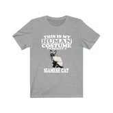 This Is My Human Costume I'm Really A Siamese Cat Shirt, Siamese Cat Lover Shirt, Cat Shirt, Siamese Cat Funny Gift, Adult Kids Shirt Image 1