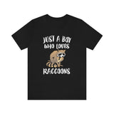 Just A Boy Who Loves Raccoons Shirt, Raccoon Lover Shirt, Raccoon Shirt, Raccoon Lover Gift, Animal Shirt Image 1