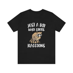 Just A Boy Who Loves Raccoons Shirt - raccoon print design