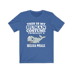 This Is My Human Costume I'm Really A Beluga Whale Shirt - beluga whale print design