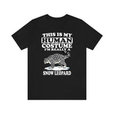This Is My Human Costume I'm Really A Snow Leopard Shirt, Snow Leopard Lover Shirt, Leopard Shirt, Leopard Funny Gift, Animal Adult Kids Image 1