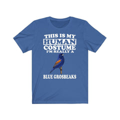 Blue Grosbeak Human Costume Shirt - blue grosbeak print design