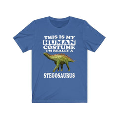 This is my human costume I am really a stegosaurus armored dinosaur tee