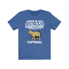 This is my human costume I am really a capybara giant rodent tee