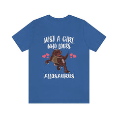 Just A Girl Who Loves Allosaurus Shirt - Allosaurus print design