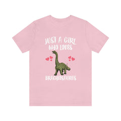 Just A Girl Who Loves Brachiosaurus Shirt - Brachiosaurus print design