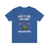 Just A Girl Who Loves Brachiosaurus Dinosaur, Brachiosaurus Lover Shirt, Dinosaur Shirt, Adult Toddler Infant Kids Gift T-Shirt Image 2