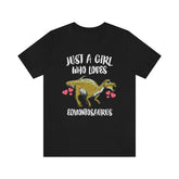 Just A Girl Who Loves Edmontosaurus Dinosaur, Edmontosaurus Lover Shirt, Dinosaur Shirt, Adult Toddler Infant Kids Gift T-Shirt Image 1